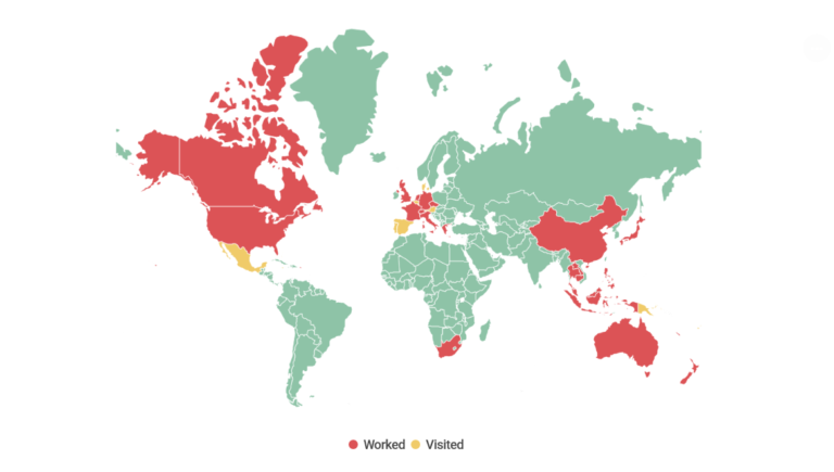 paul hughes worldwide experience infographic